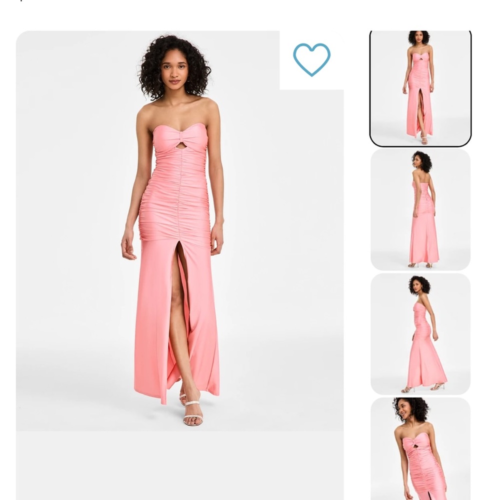 Sweetheart Strapless Slit Gown